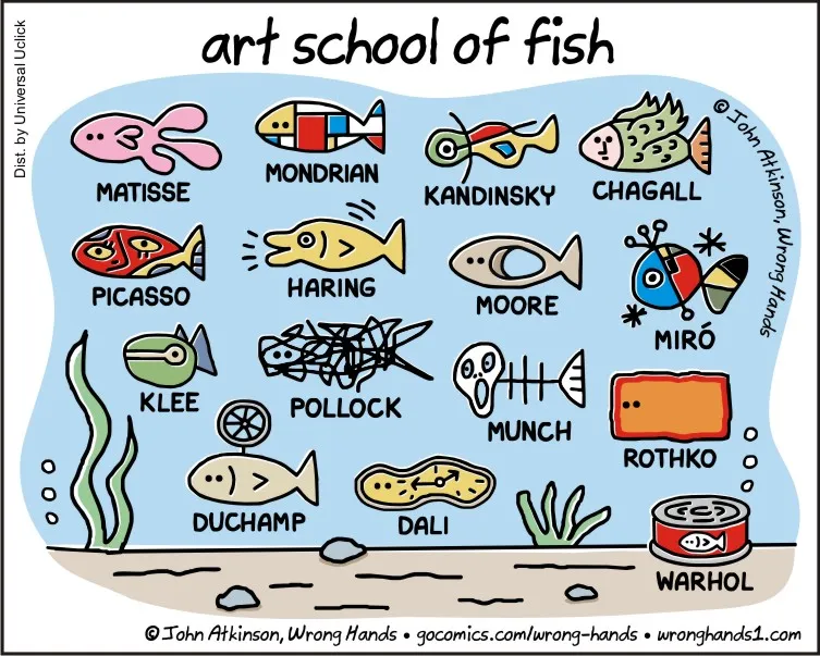 Art school of Fish by John Atkinson