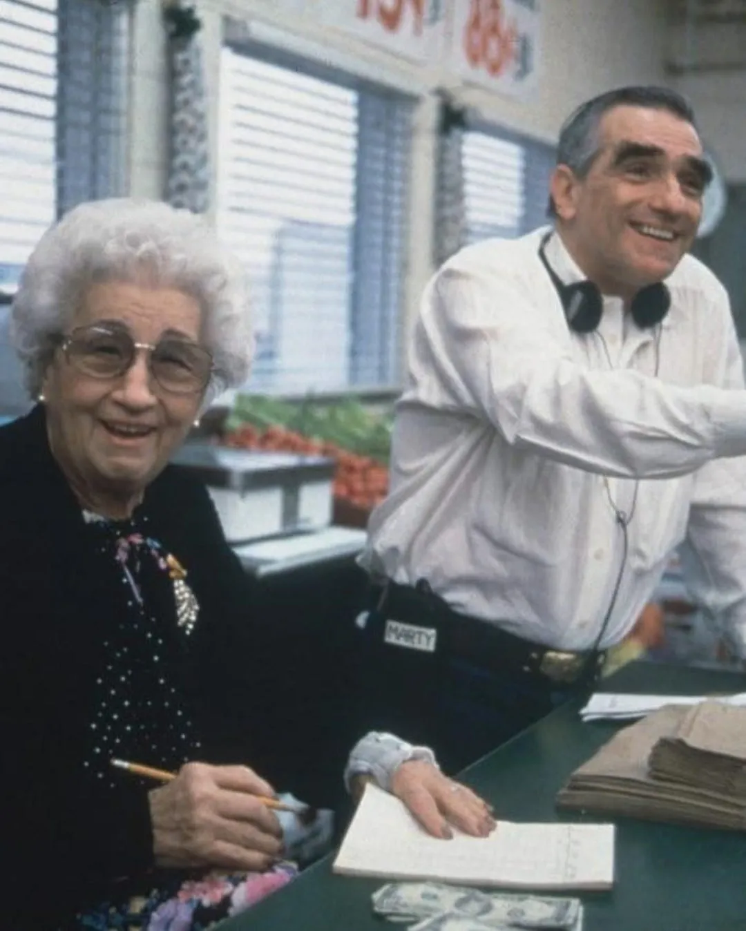 Catherine Scorsese on set