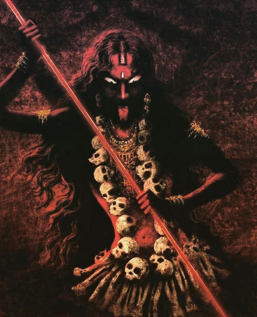 A drawing of Kali by an unknown artist