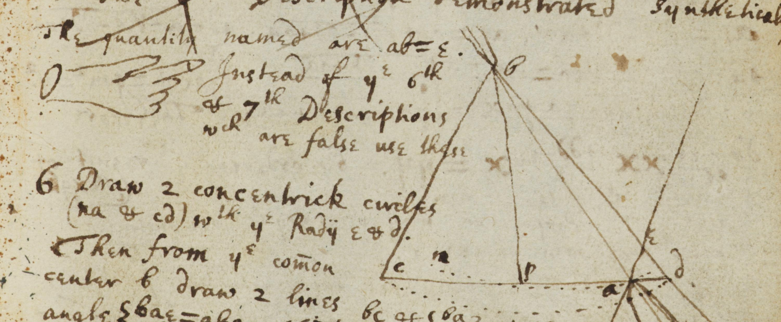 Hand drawn in Newton's notebook - 2